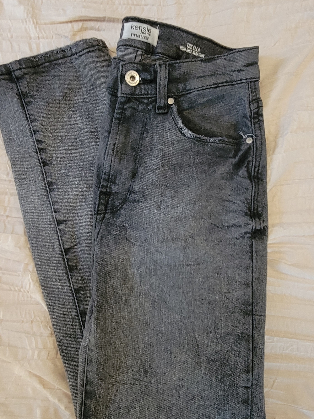 Kensie Jeans Women’s Denim Dark Wash High Rise Straight Stretch 5-Pocket 0/25